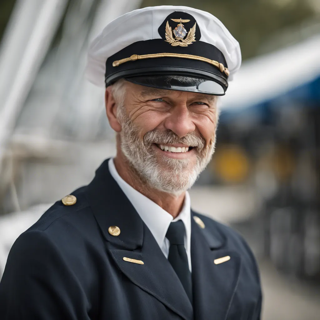 A man in uniform smiling for the camera.